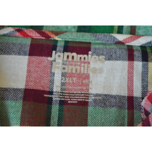Jammies For Your Families Holiday Plaid Red Green Pajama Set Men's 2XL - Picture 2 of 6